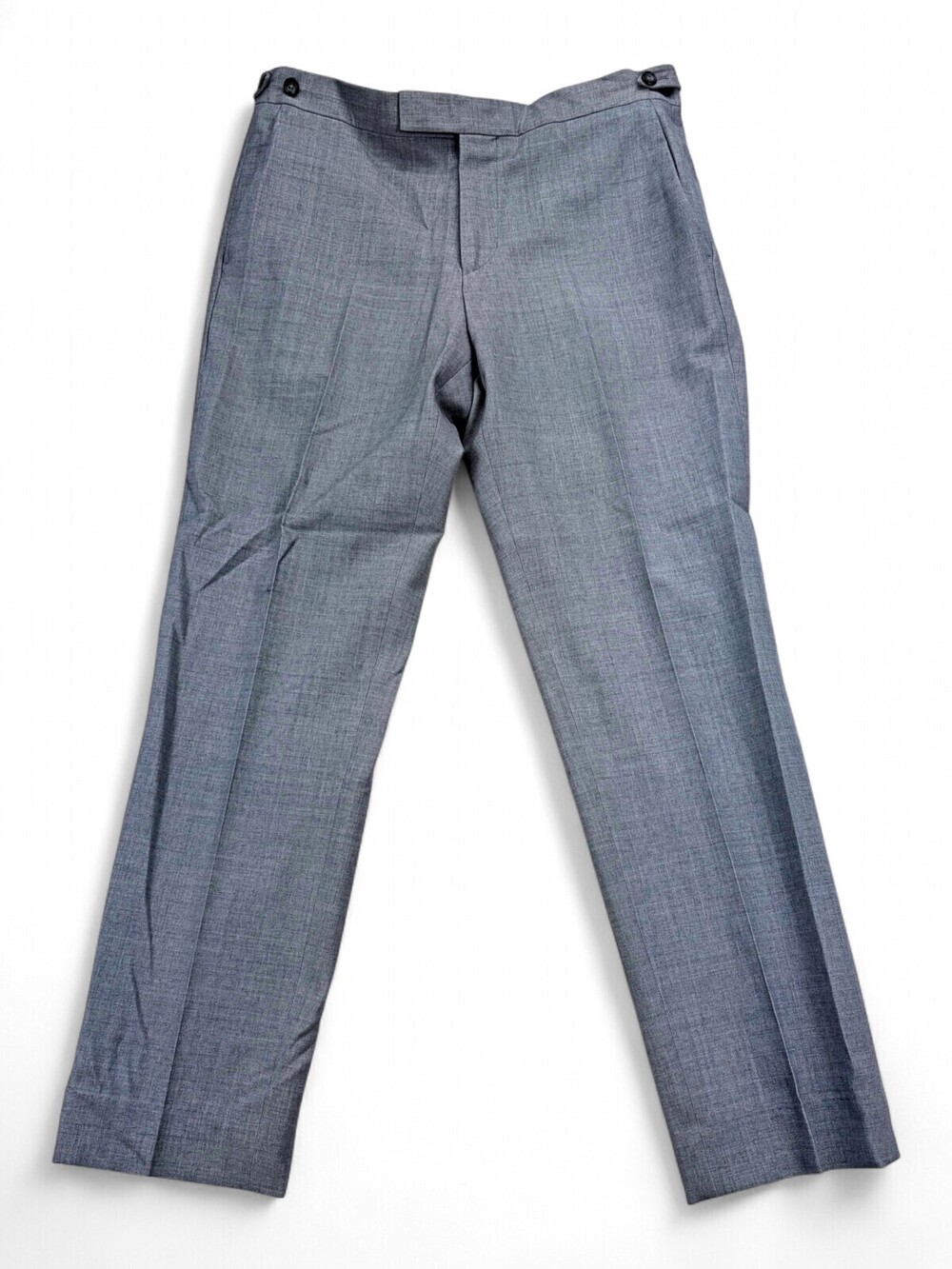 Reiss Womens Gray Tailored Trousers Cinch Waist Straight Leg Workwear Size 32